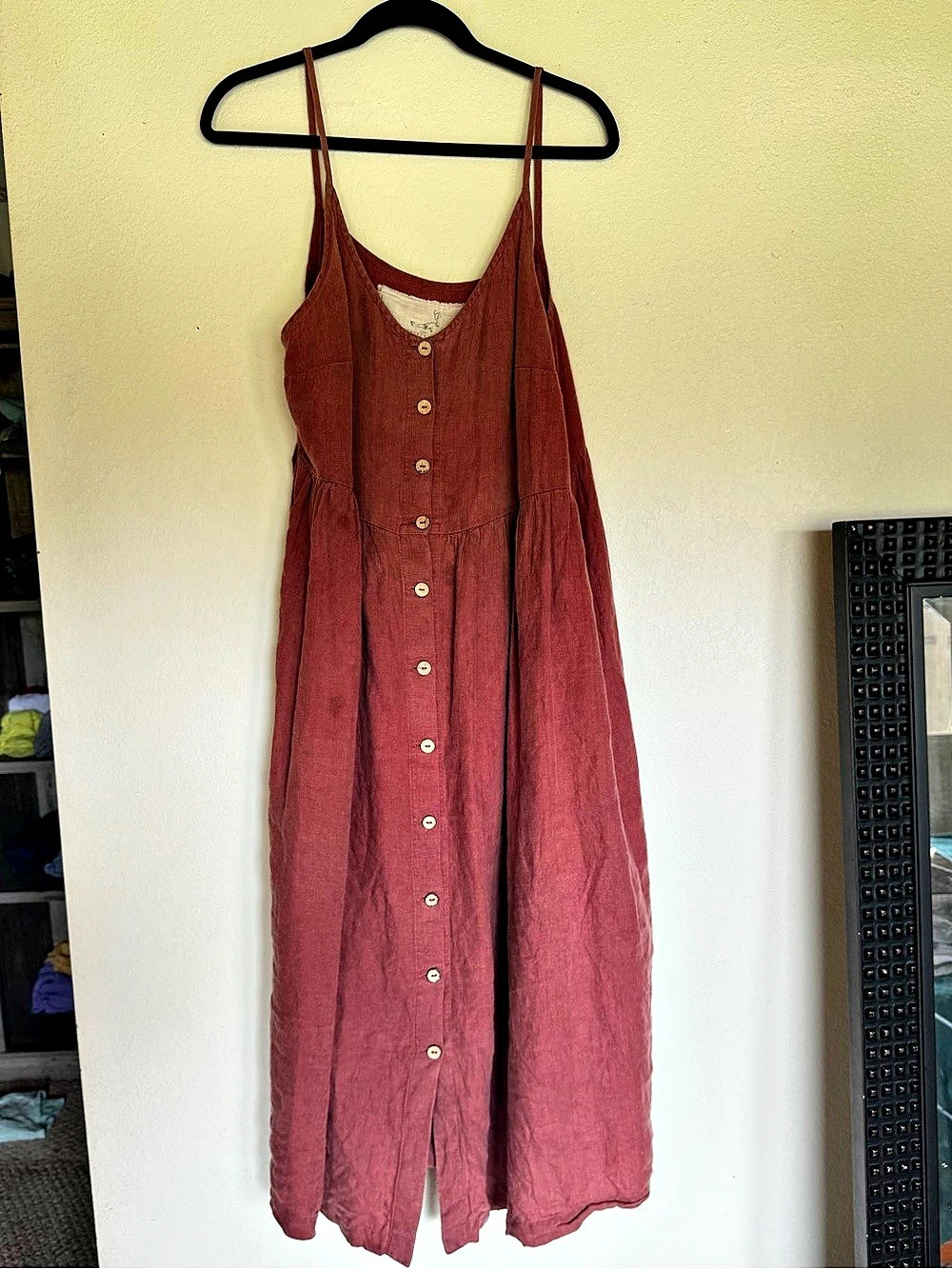 notPERFECTLINEN SARAH Button Down Slip Linen Dress Maxi Dress Re